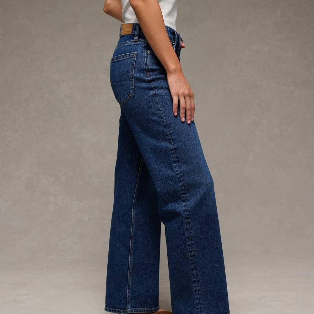 NWT American Eagle Outfitters high rise stretch  Fit Dark Blue Jeans 6 regular - Picture 3 of 11